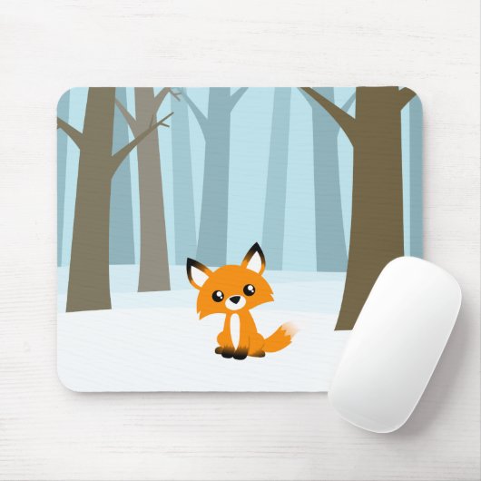 Fox in Forest Mousepad (Mit Mouse)