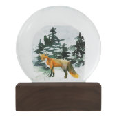 Fox in Forest Snowglobe Schneekugel (Rückseite)