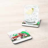 Fox in Frühjahr Getränkeuntersetzer (Rechte Seite)