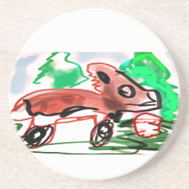 Fox in Frühjahr Getränkeuntersetzer