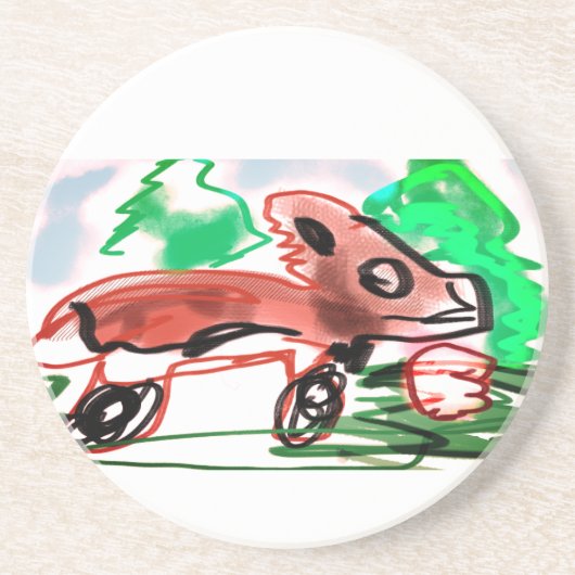 Fox in Frühjahr Getränkeuntersetzer (Vorne)