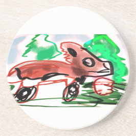 Fox in Frühjahr Getränkeuntersetzer