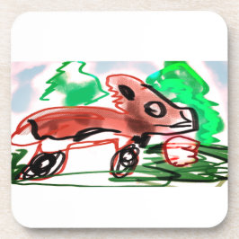 Fox in Frühjahr Getränkeuntersetzer