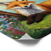 Fox in Holz 1 Poster (Ecke)
