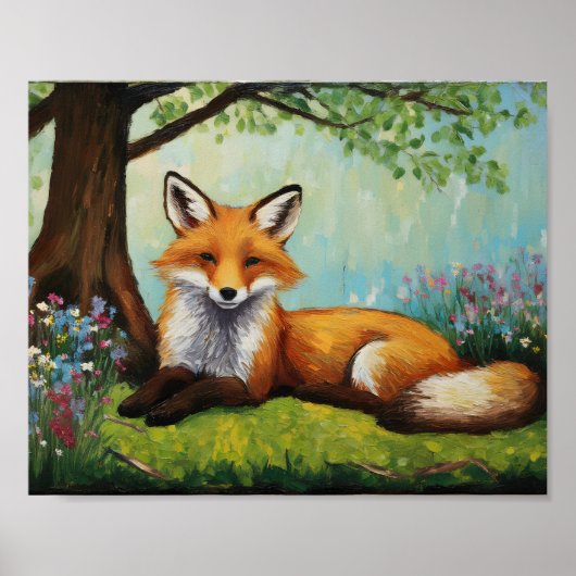 Fox in Holz 1 Poster (Vorne)