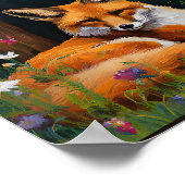 Fox in Holz 4 Poster (Ecke)