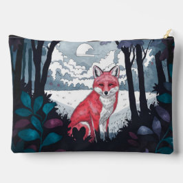 Fox in Holz Clearing Zubehör Pouch Travel Bag Zubehörtasche