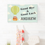 Fox in Hot Air Ballon Good Bye Personalisiert Banner (Insitu)