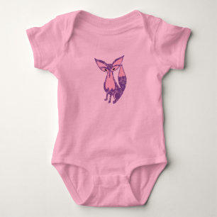 Fox in Lacy Lila u. rosa Baby Strampler
