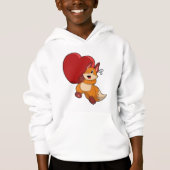 Fox in Liebe mit Herz Hoodie