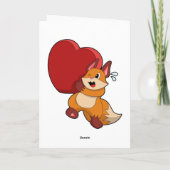 Fox in Liebe mit Herz Karte (Rückseite)
