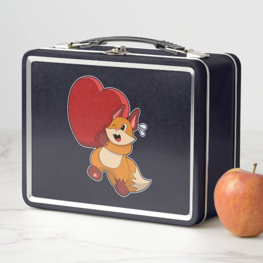 Fox in Liebe mit Herz Metall Brotdose (Beispiel)