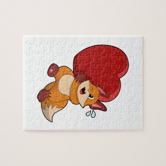 Fox in Liebe mit Herz Puzzle (Horizontal)