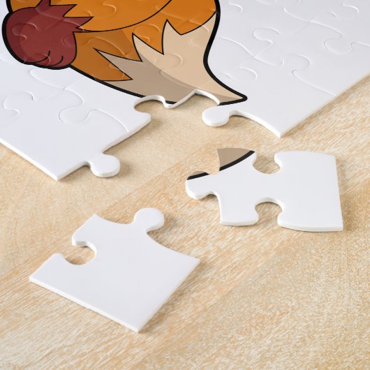 Fox in Liebe mit Herz Puzzle (Seite)