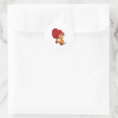 Fox in Liebe mit Herz Runder Aufkleber (Tasche)