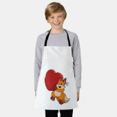 Fox in Liebe mit Herz Schürze (Getragen)