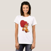 Fox in Liebe mit Herz T-Shirt (Vorne ganz)