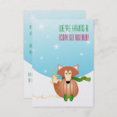 Fox in Mittens Einladung (Vorne/Hinten)