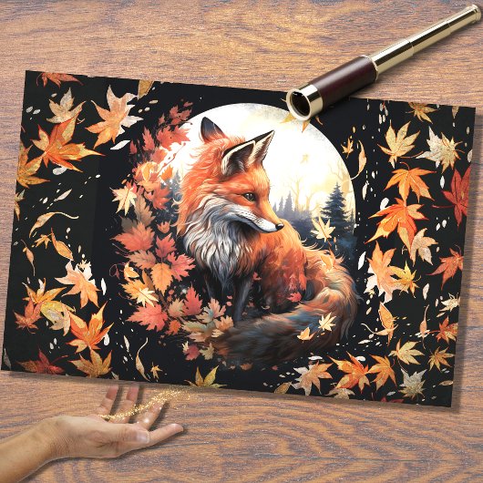 Fox in Mondlicht 3 Decoupage Paper Seidenpapier