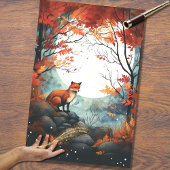 Fox in Mondlicht 5 Decoupage Paper Seidenpapier