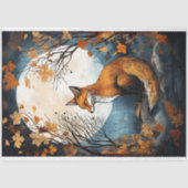 Fox in Mondlicht 7 Decoupage Paper Seidenpapier (Vorderseite)