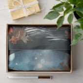 Fox in Moonlight 8 Decoupaper Seidenpapier (Geschenk)