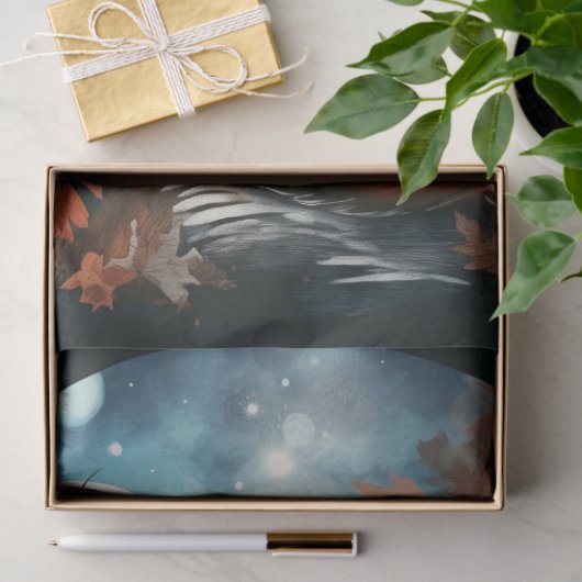 Fox in Moonlight 8 Decoupaper Seidenpapier (Geschenk)