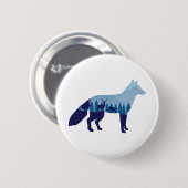 Fox in Mountain Forest T - Shirt Trucker Hat Button (Vorne & Hinten)