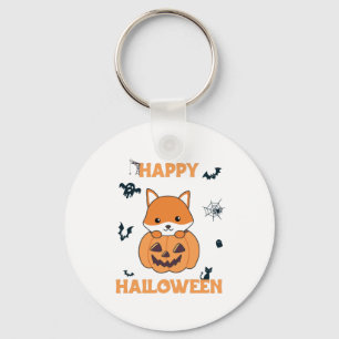 Fox in Pumpkin Sweet Foxes Happy Halloween Schlüsselanhänger