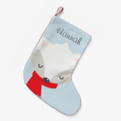 Fox in Scarf Personalisiert Kleiner Weihnachtsstrumpf (Vorderansicht (hängend))