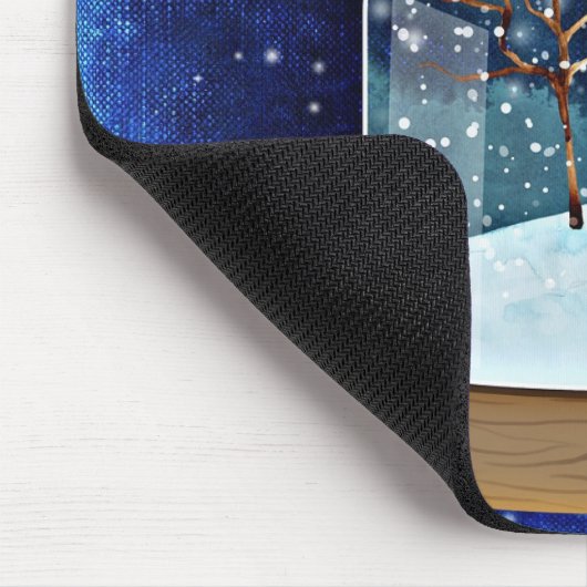 Fox in Snow Globe Mousepad (Ecke)