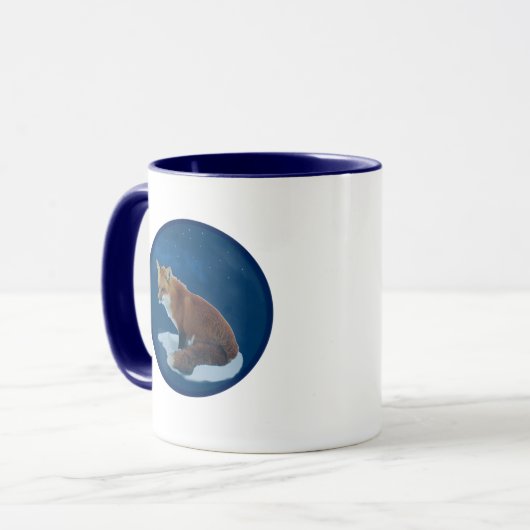 Fox in Snow-Tasse Tasse (Vorderseite Links)