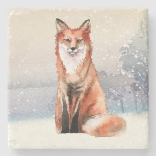 Fox in Snow Untersetzer
