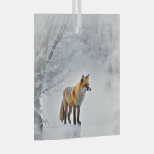 Fox in Snow Wildlife Schöne Weihnachten Ornament Aus Glas (Vorderseite Rechts)