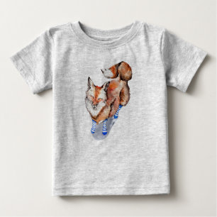 Fox in Socken Baby T-shirt