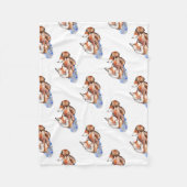 Fox in Socken Fleecedecke (Vorderseite)