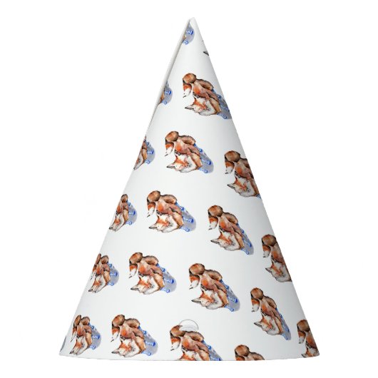 Fox in Socken Partyhütchen (Links)