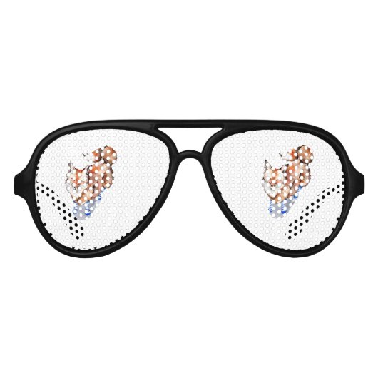 Fox in Socken Sonnenbrille (Vorderseite)