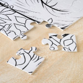 Fox in the Forest Cute Coloring Puzzle (Seite)