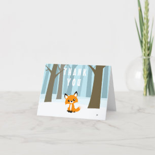 Fox in the Forest Falten Danke Karte