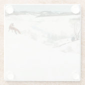 Fox in the Snow, 1935 von Newell Convers Wyeth Glasuntersetzer (Rückseite)