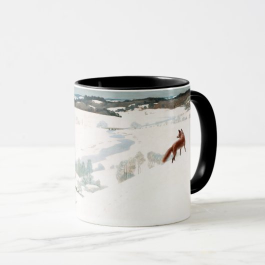 Fox in the Snow, 1935 von Newell Convers Wyeth Tasse (VorderseiteRechts)