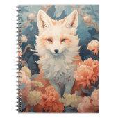 Fox in Wald schöne Blumenfocken Notizblock (Vorderseite)