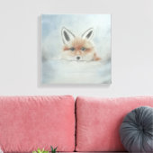 Fox in winter canvas art leinwanddruck (Insitu (Wohnzimmer))