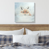 Fox in winter canvas art leinwanddruck (Insitu (Schlafzimmer))