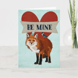 FOX & INDIGO VÖGELN Valentinkarte Feiertagskarte