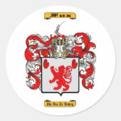 Fox (irisch) runder aufkleber (Vorderseite)