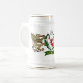 Fox Irish Shield Beer Stein Bierglas (Vorderseite Links)