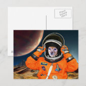 Fox ist Astronaut 2 Postkarte (Vorne/Hinten)