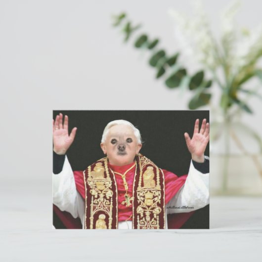Fox ist der Papst Postkarte (Stehend Vorderseite)